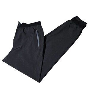 Xtansuo Black Jogger Sweatpants Womens Size XL Zipper Pockets Elastic Cuffs